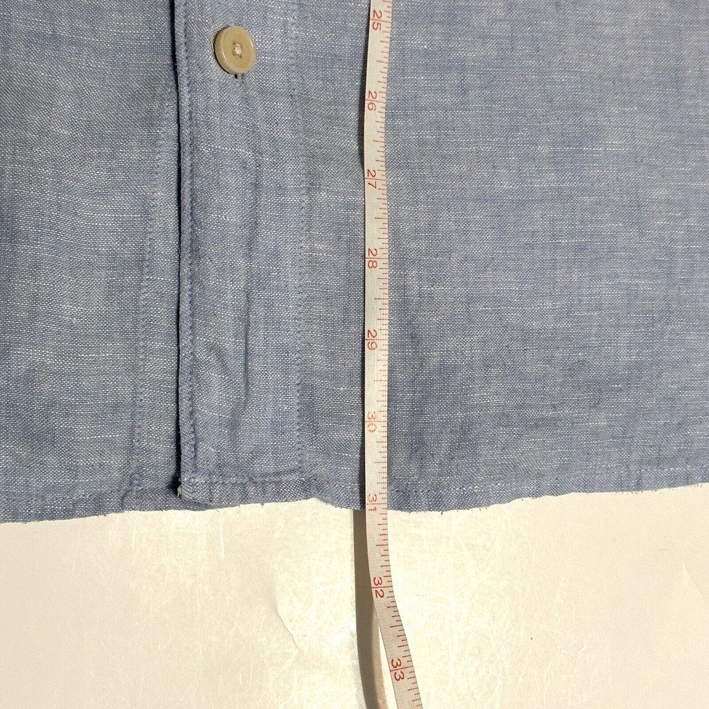 Tommy Bahama Shirt Mens XL Button Up Relax Linen Casual Blue Long Sleeve - Picture 6 of 11